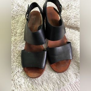 Rachel Comey wooden block heeled sandals, size 10